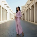 Elegant Linen Ruffled Suit