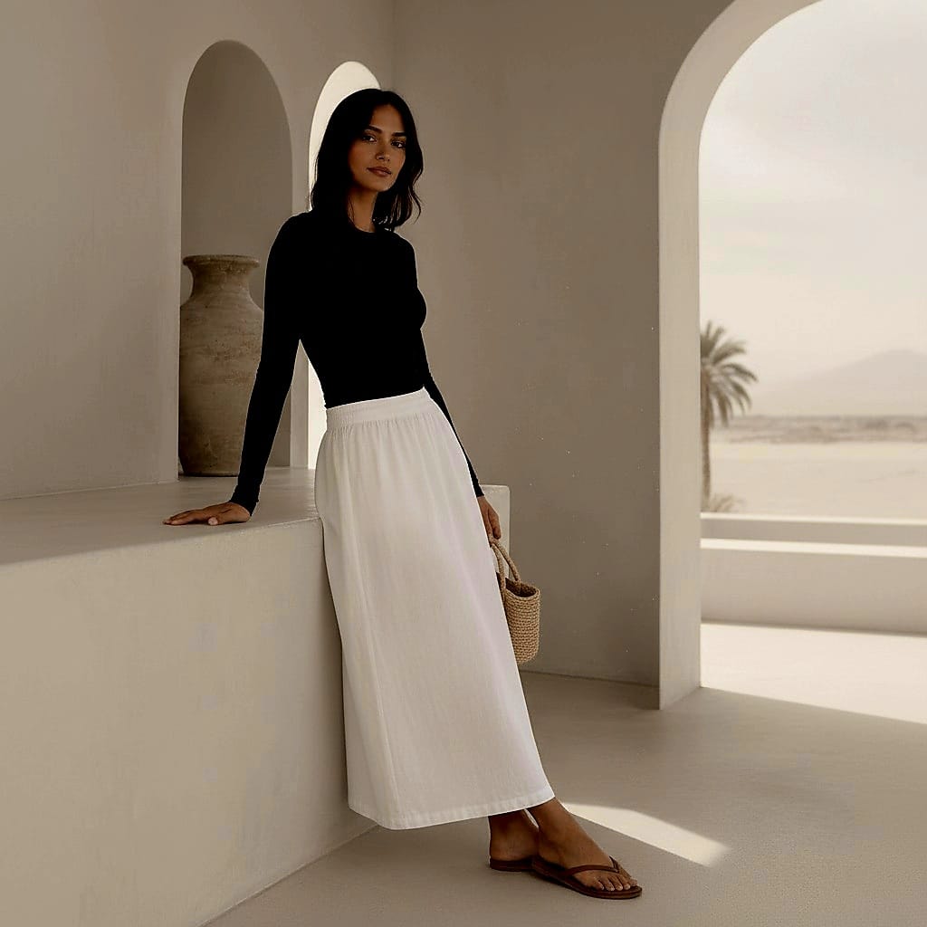 Lining Linen Skirt 