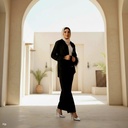 Casual Buttoned Feather Sleeves Suit