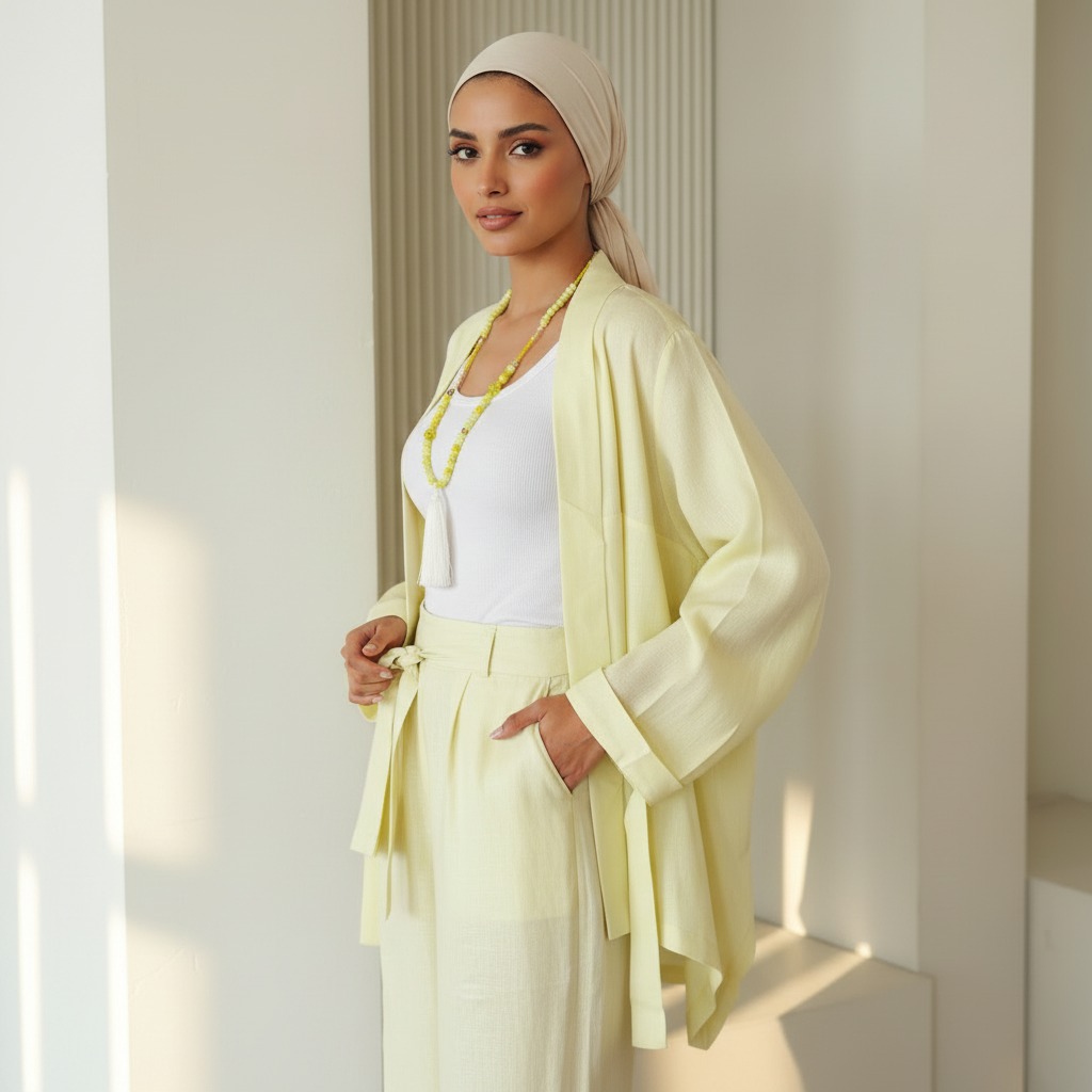 Basic Linen Belted Suit