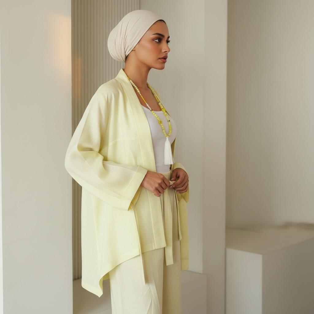 Basic Linen Belted Suit