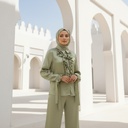 Basic Satin Ruffle Chest Suit