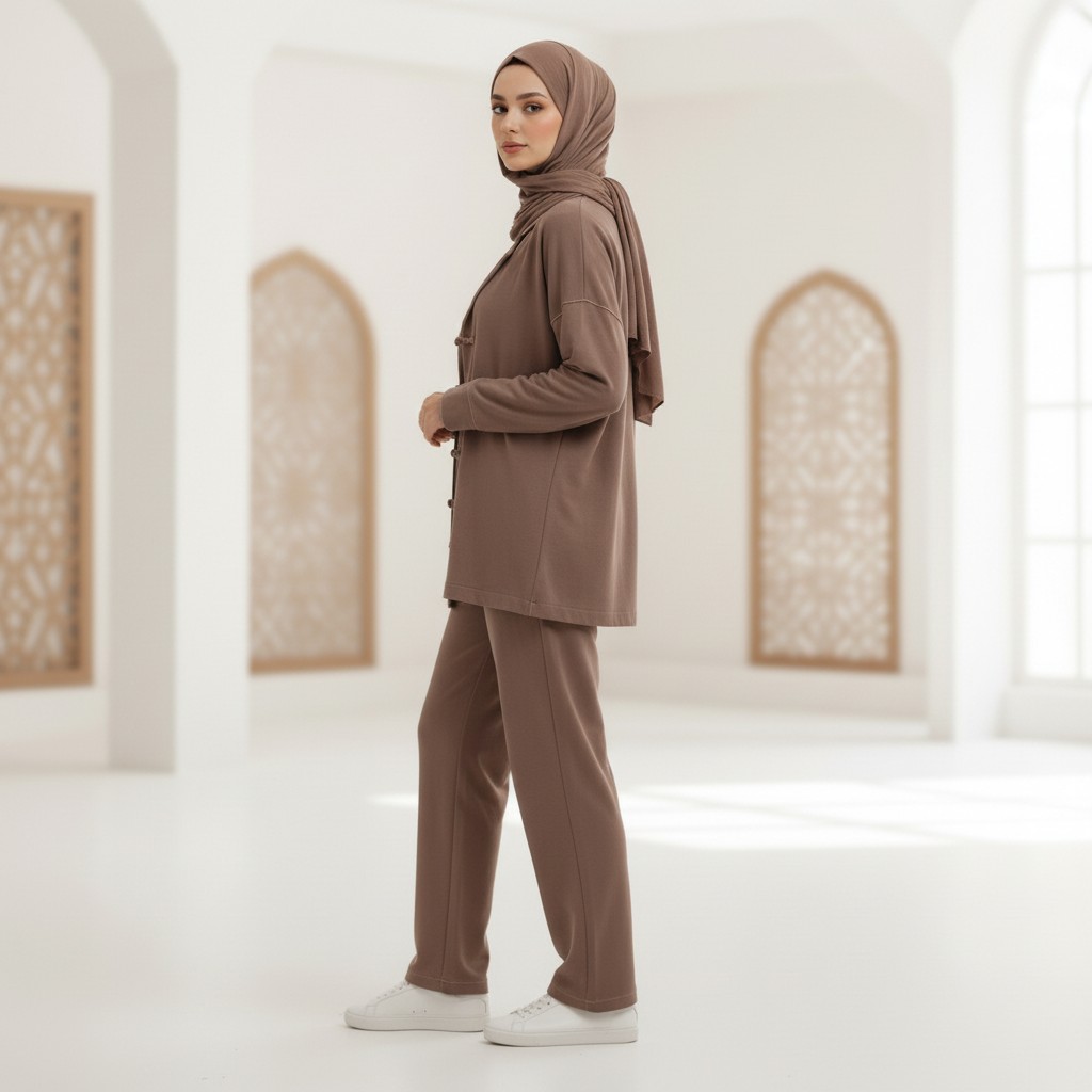 Casual Linen Belted Suit