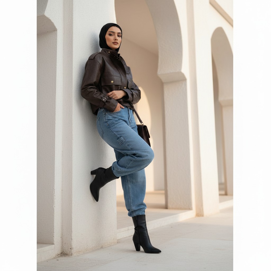 Front Pockets Leather Jacket