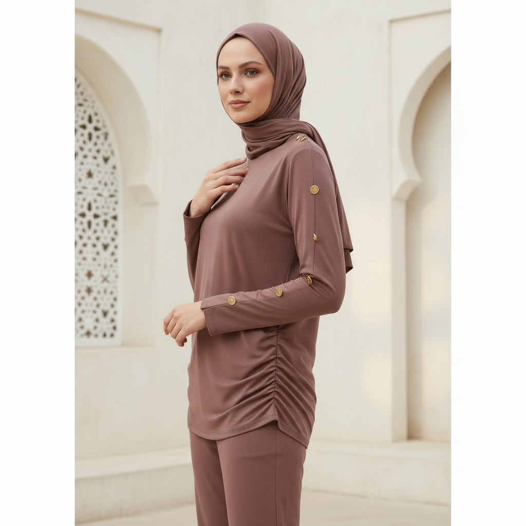 Button Sleeve Casual Suit