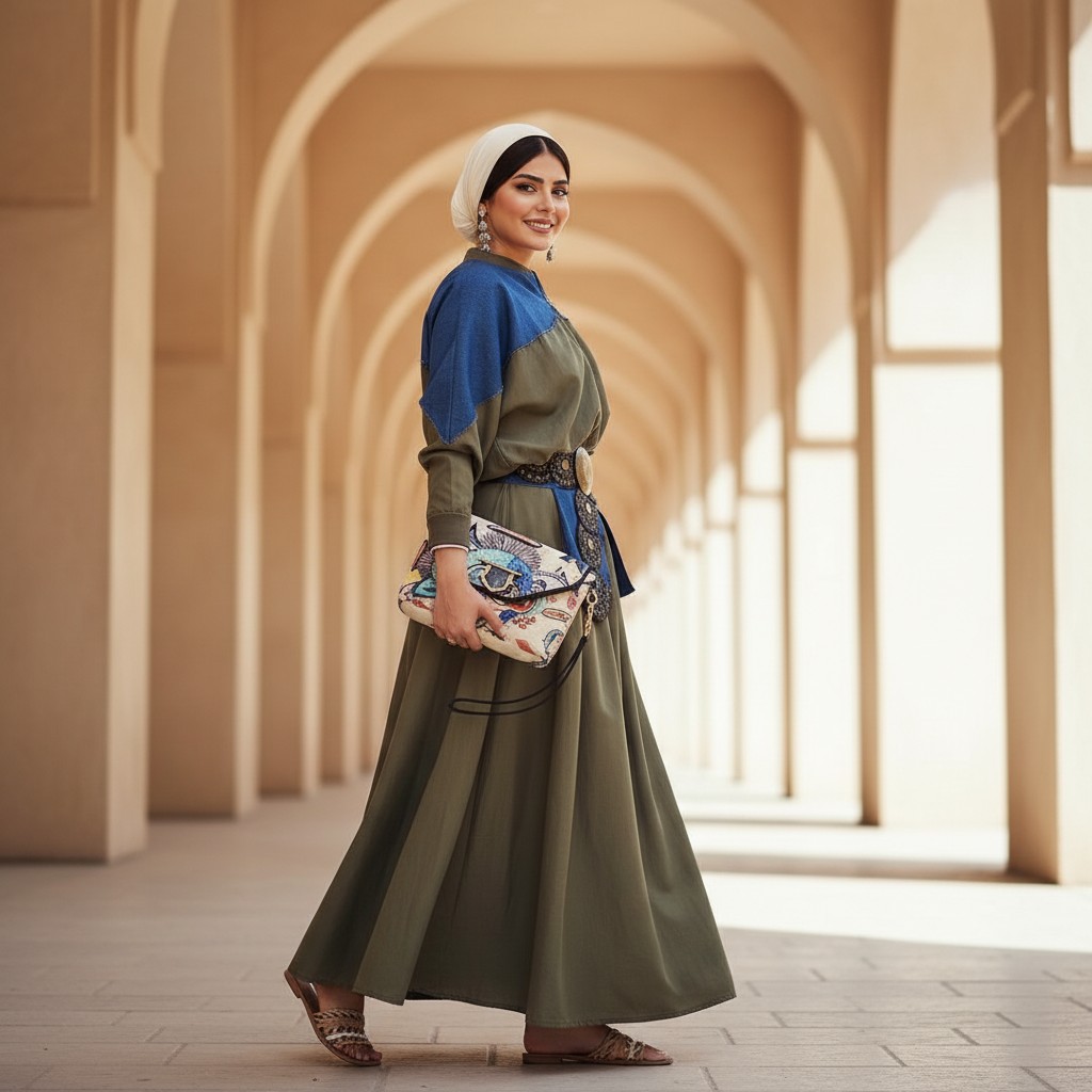 Denim Gabardine Skirt Set
