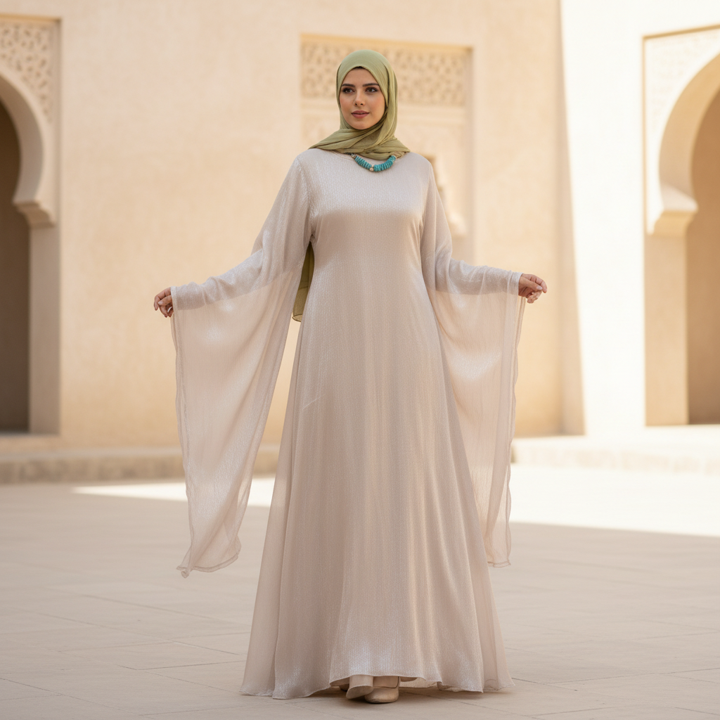 Soft Shimmering Chiffon Dress