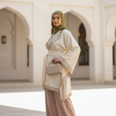 Embroiderd Satin Poncho