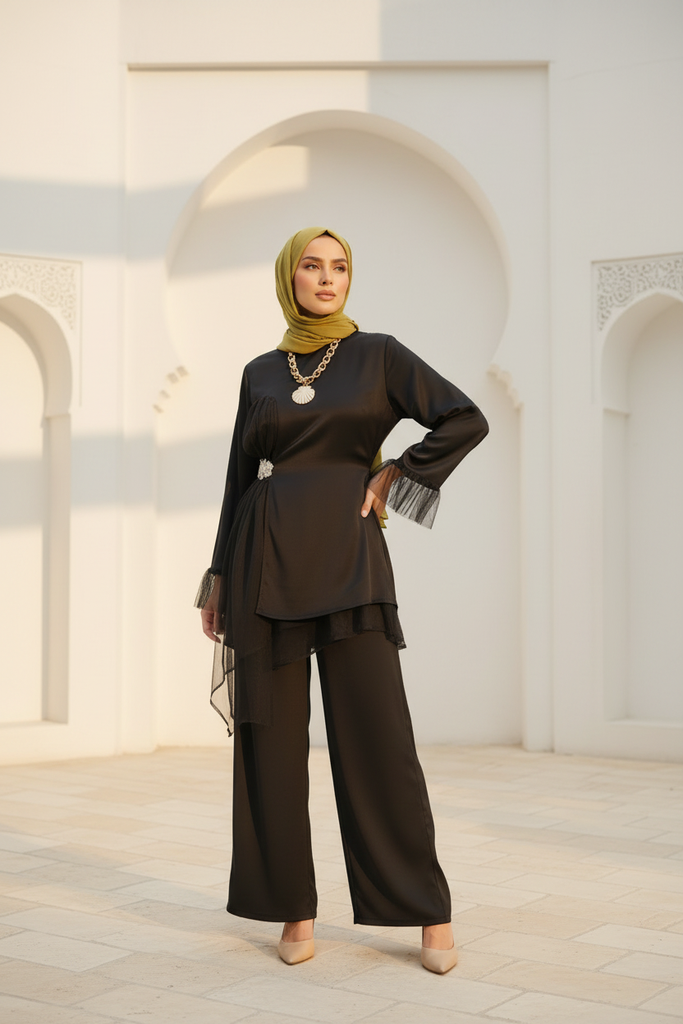 Crystal Lace Embellished Suit