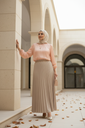 (S) (1P) Organza Rhinestone Blouse