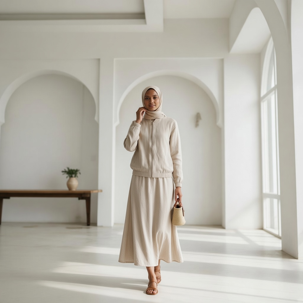 Linen Skirt Suit(C)(2p)