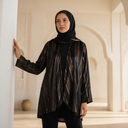 Velvet Tie Waist Blouse 