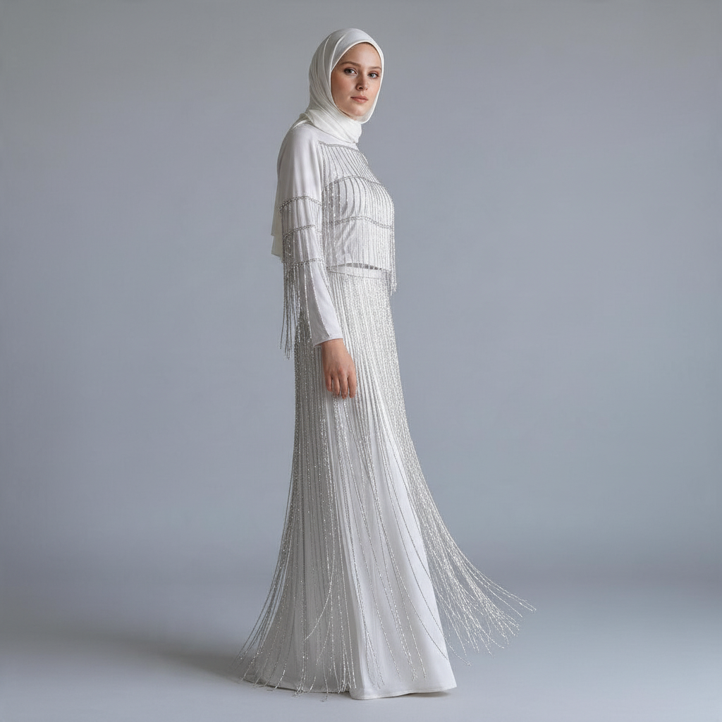 Strass Fringe Skirt Suit (2P)(S)