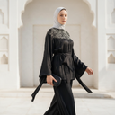 Shimmer Embroidered Collar Suit