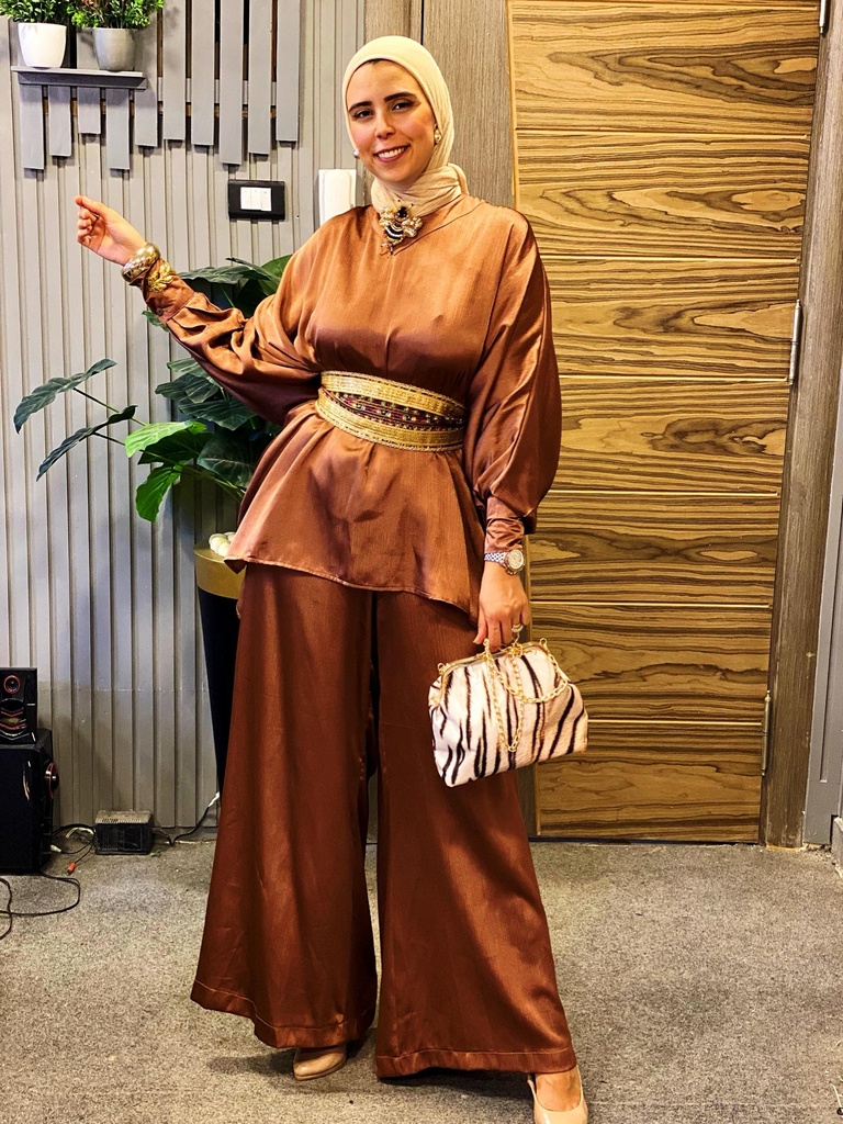 Butterfly Shimmer Suit with Indian Belt