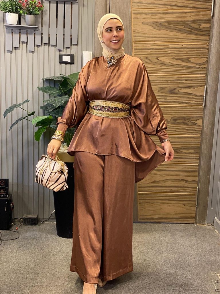 Butterfly Shimmer Suit with Indian Belt