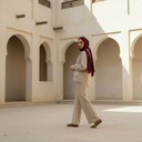 (c)Contrast Pocket Zip-Up Pants Suit