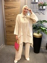 Side High Low Linen Set