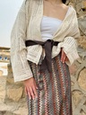 Crochet Cardigan In Beige