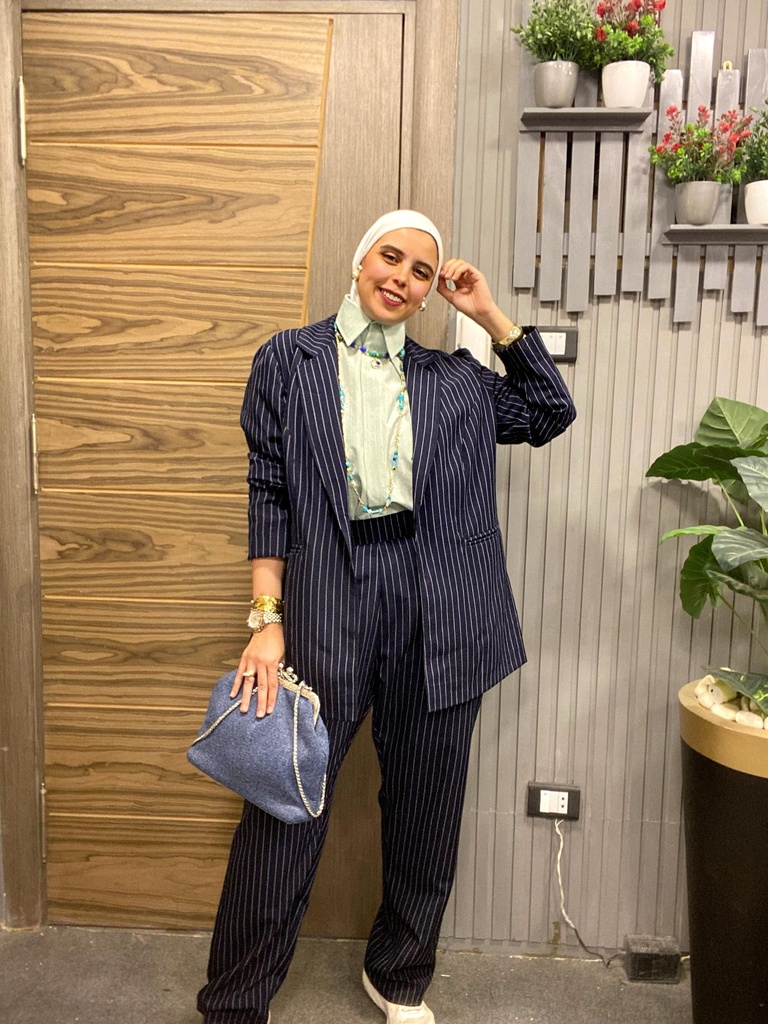 Pin Me Down Stripped Striped Formal Set
