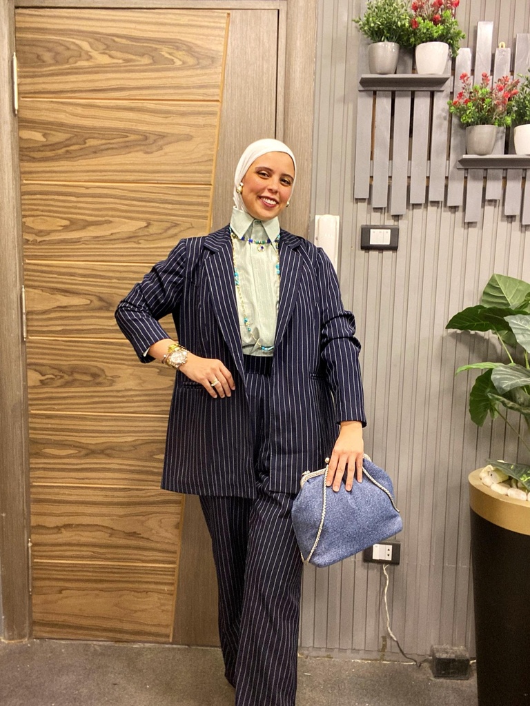 Pin Me Down Stripped Striped Formal Set