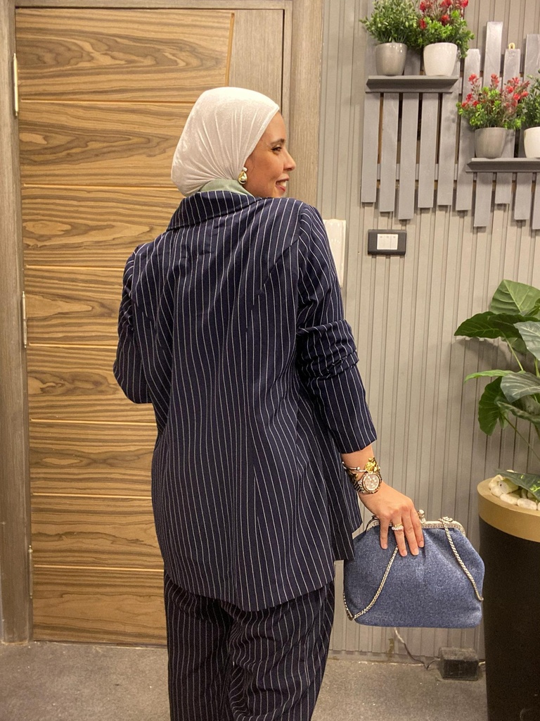 Pin Me Down Stripped Striped Formal Set