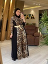 Abstract Print/Non Print Wide Leg Jumpsuit