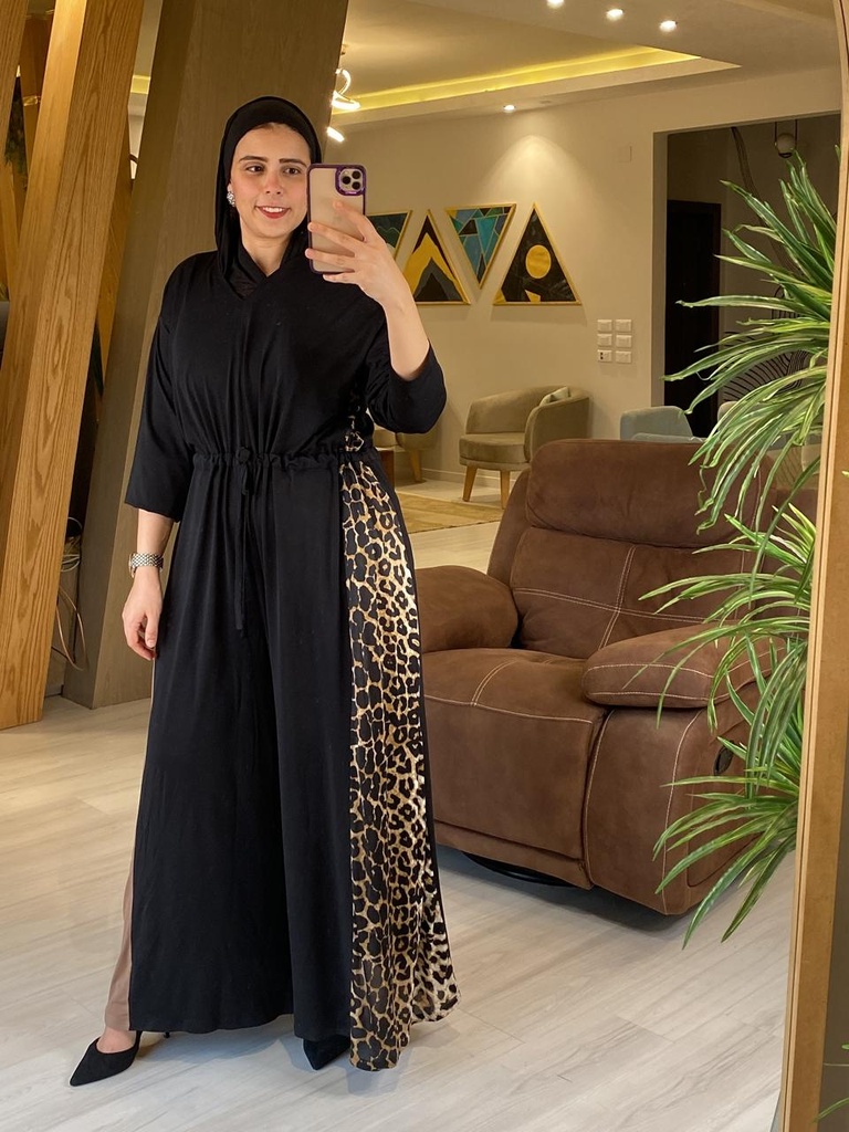Abstract Waisted Wide Leg Jumpsuit