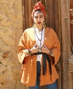 Linen Kimono With Chiffon Details