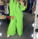 Plain Neon Zipper Jumpsuit