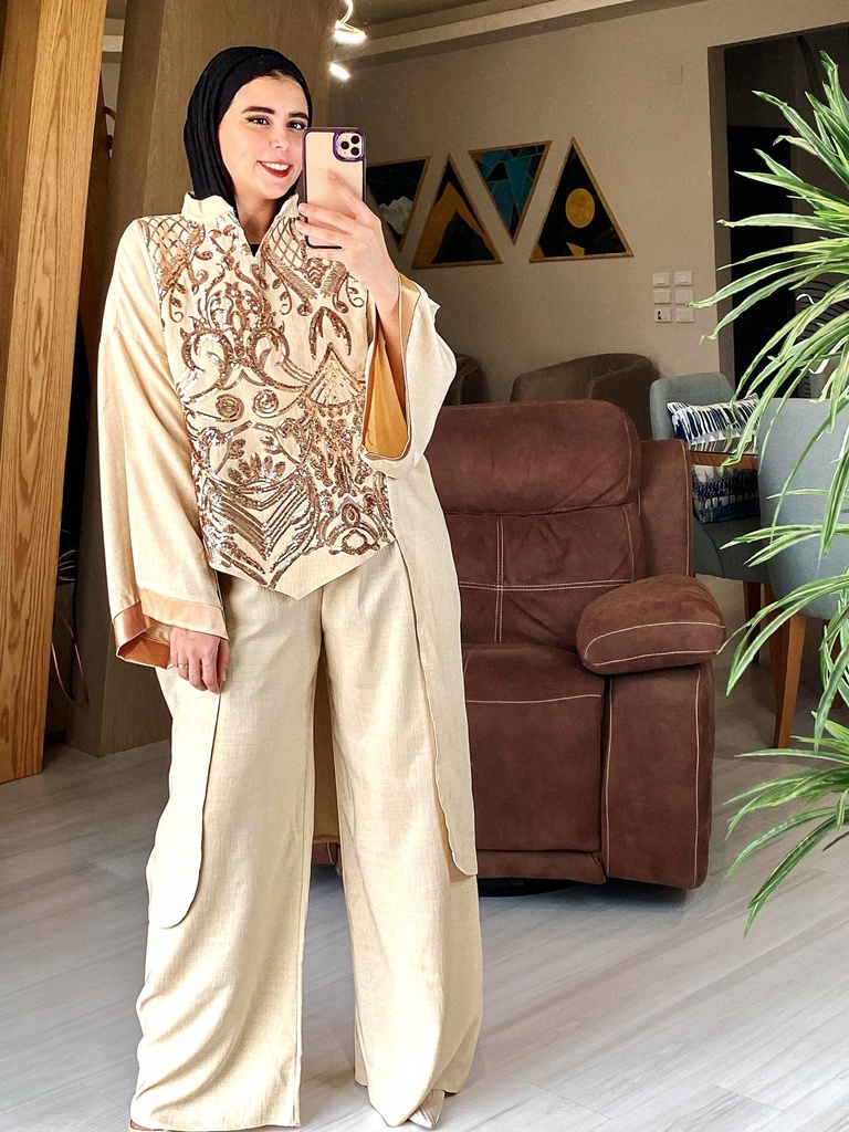 High End Beaded Spider Pants Set