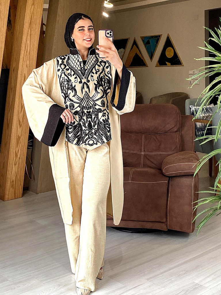 High End Beaded Spider Pants Set