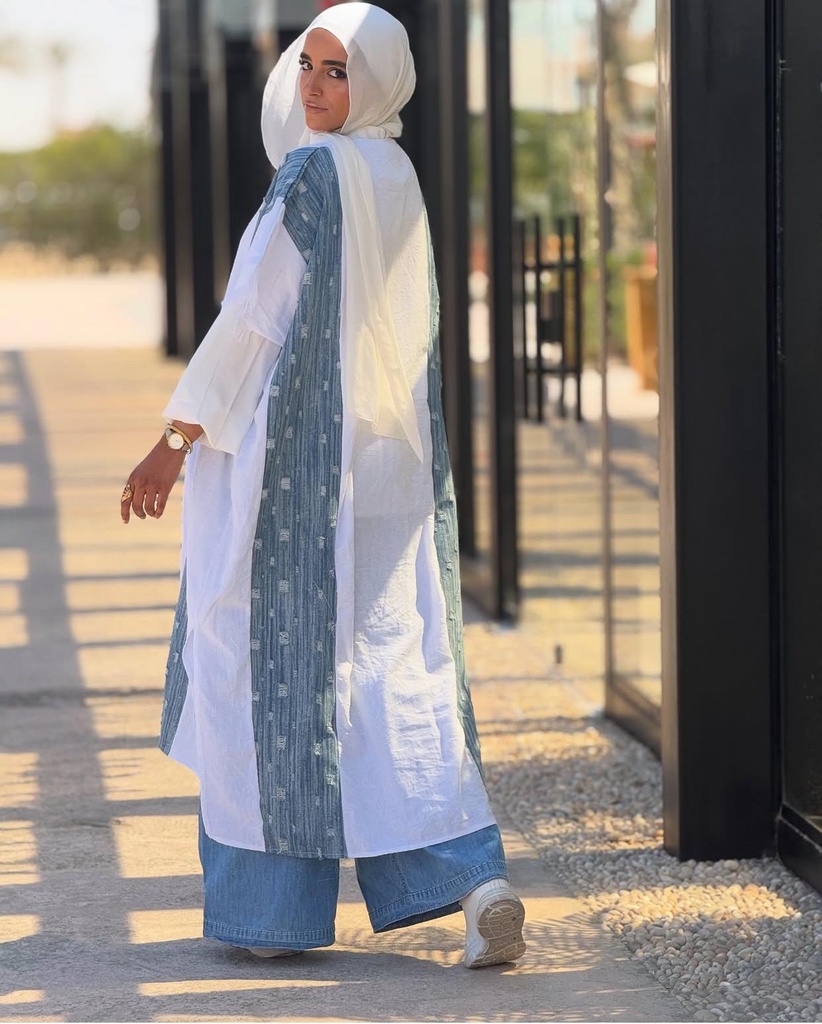 Denim Ease Poncho 