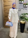Linen Sequin and Embroidery Woven Pants-Set