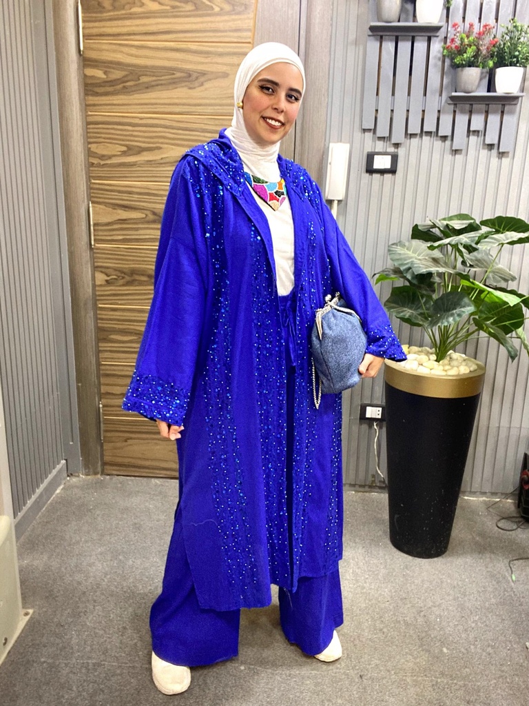 Beaded Linen Kimono