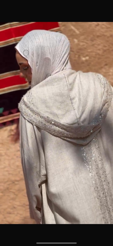Beaded Linen Kimono