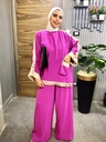 Sequin Detailed Plain Linen Set