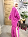Sequin Detailed Plain Linen Set