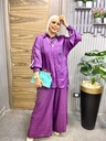 Placement Embroidered Pants Set