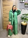 Placement Embroidered Pants Set