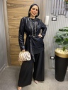 Cross Front Angle Pantsuit