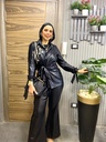 Puffy Embroidered Pantsuit