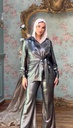 Puffy Embroidered Pantsuit