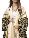 Embroidered Indian Linen-Chiffon Kaftan