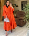Tiered Linen V-Neck Dress