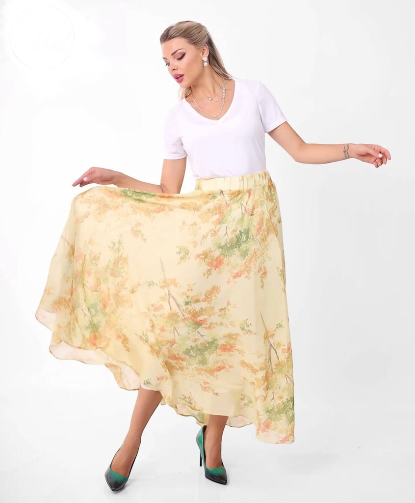 Flowy Floral Two Layered Skirt