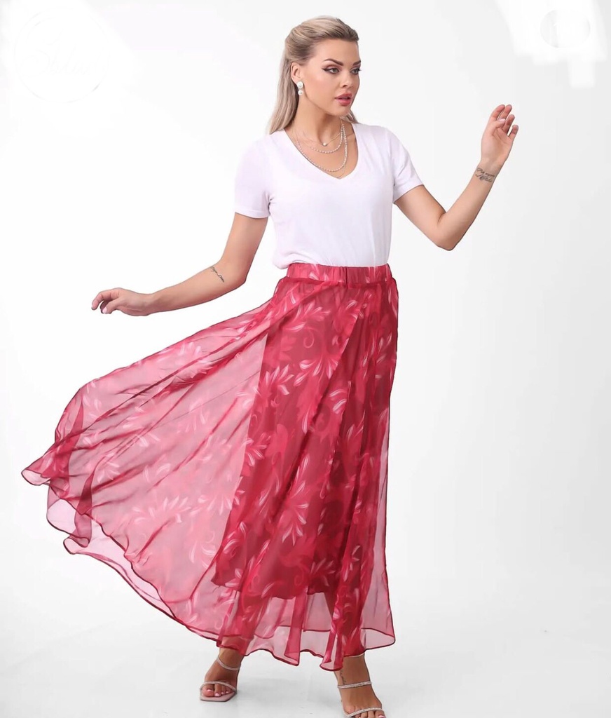 Flowy Floral Two Layered Skirt