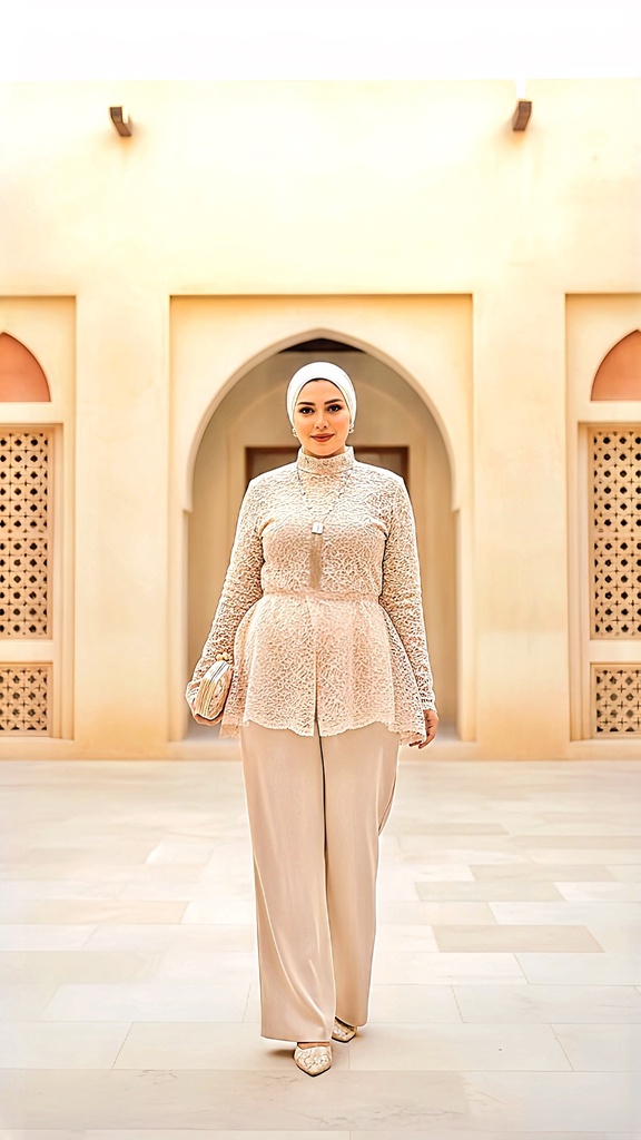 Sequin Lace Belted Suit