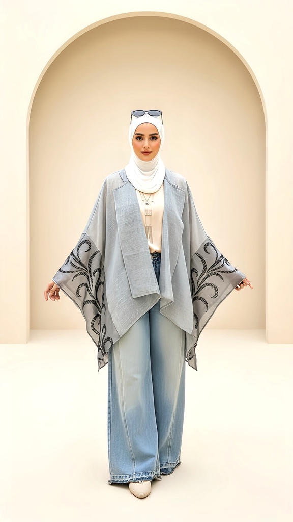 Embroidered Sleeves Cardigan 
