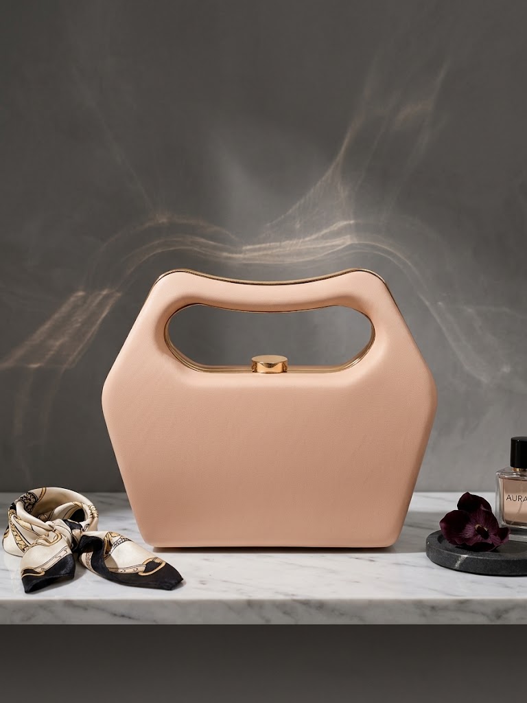 Blush Cutout Clutch